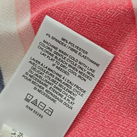 Express Women's Faux Mini Wrap Dress Size Small Navy Blue Red White Sleeveless - Picture 10 of 14